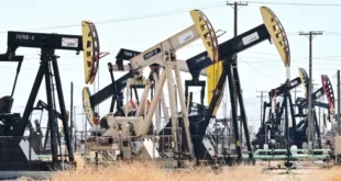 This picture shows oil pumpjacks along a section of Highway 33 known as the Petroleum Highway north of McKittrick in Kern County, California. — AFP/File